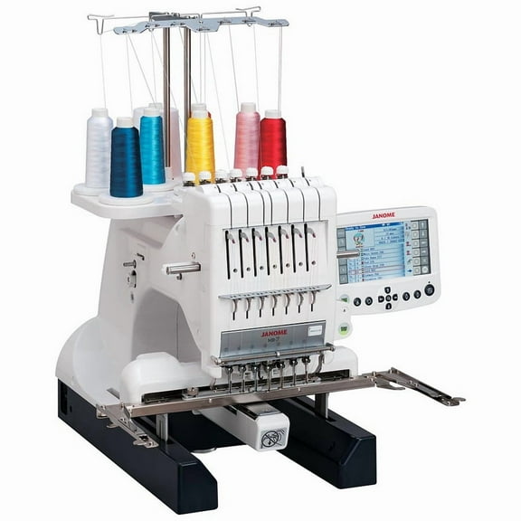 Janome MB-7 Seven-Needle Embroidery Machine w/ Exclusive Platinum Series Embroidery Package!