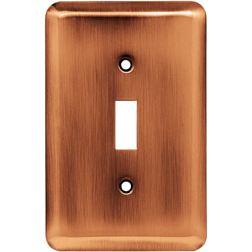 Brainerd Rounded Corner Single Switch Wall Plate, Available in Multiple Colors by Liberty Hardware