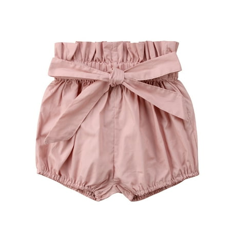Sports For Kids Newborn Toddler Baby Girl Boy Kids Short Pants Bottoms PP Bloomers Floral Plaids Solid Shorts Pink 9-18 Months ()