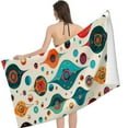 thumbnail image 2 of PHYHOO Retro Atomic Age Art Diamonds Beach Towel Mid Century Fifties Modern Personalized Beach Towels Microfiber Sand Free Quick Dry Towel for Beach Beach Accessories 30x60in, 2 of 8