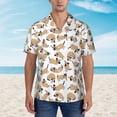 thumbnail image 2 of Rateoe Dachshund Dog Puppy Pattern Men’s Hawaiian Shirt – Short Sleeve Button-Down Tropical Beach Shirt, Lightweight & Breathable Casual Aloha Shirt with Pocket,X-Large, 2 of 7
