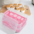 thumbnail image 3 of AURARMLET Dessert Boxes for Display Function Pink PP 1Pcs Simple Design, 3 of 4
