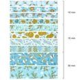 thumbnail image 4 of Wrapables Decorative Gold Foil Washi Tape Box Set for Arts & Crafts, Scrapbooking, Stationery, Diary (10 Rolls), Blue Green Bloom, 4 of 7