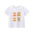 thumbnail image 2 of Spazoro Toddler Girls T-shirts, Casual Graphic Tee Summer Crewneck Short Sleeve Tops White Size 2-10T, 2 of 3