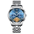 thumbnail image 4 of Reloj de moda para hombre, reloj de tourbillon, reloj de cuarzo para hombre, correa de acero, reloj multifuncional no mecánico para hombre, 4 of 6