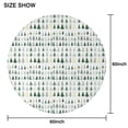 thumbnail image 6 of Green Christmas Tree Pattern Round Tablecloth 60"x60",Wrinkle Wipeable Table Cloth for Kitchen Dining Room Picnic Patio Party, 6 of 6