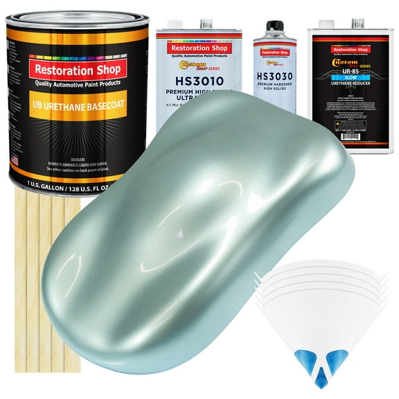 Frost Blue Metallic Gallon URETHANE BASECOAT CLEARCOAT Car Paint SLOW Kit
