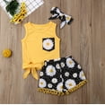 thumbnail image 2 of Franhais Girls 3 Pieces Outfit,Bowknot Vest Tops + Floral Print Tassel Shorts + Headband Sets, 2 of 7