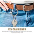 thumbnail image 3 of Yazoeia 10pcs Split Spring Buckle Small Square Bin Bulk Rings Spring o Ring 1.5 Inch Stainless Steel Key Ring Bag Buckle Clips Key Rings Key Chain Connection Ring Metal Double Open CJC912-138738, 3 of 9