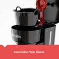 thumbnail image 4 of BLACK+DECKER 12-Cup Coffee Maker with Easy On/Off Switch, Easy Pour, Non-Drip Carafe with Removable Filter Basket, Vortex Technology, Black, 4 of 7