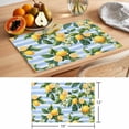 thumbnail image 6 of Yellow Lemon Placemats Set of 6 Rustic Summer Fruit Blue Strip Watercolor Place Mats Indoor Wipeable Table Mats Washable Cloth Dining Table Placemats for Kitchen Holiday Party Home Decor 13x19 Inch, 6 of 9