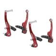 thumbnail image 2 of Juego de frenos V-Brake para bicicleta de aluminio rojo anodizado con palancas de freno rojo anodiza, 2 of 7
