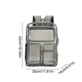 thumbnail image 3 of Heavy Duty Clear Backpack, Large Clear Bookbag Transparent See Through Backpack for School Sport College Gray, 3 of 6