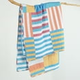 thumbnail image 4 of Levtex Home - Sol Stripe - Throw - Patch Stripe - Yellow, Orange, Blue, Red, White - Quilt (50x60in.) and Sham 50x60in. - Cotton, 4 of 5