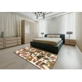 thumbnail image 5 of Ahgly Company Machine Washable Indoor Rectangle Abstract Red Fox Red Area Rugs, 5' x 8', 5 of 7