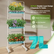 SUNCOZE 3-Tier Hydroponics Growing System Kit with 36 Pods – Full Spectrum Grow Lights Hydroponics System equipped with smart controller, Indoor Herb Garden Kit
