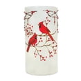 thumbnail image 2 of Melrose Frosted Glass Votive Holder with Beaded Cardinal Bird Design Set of 6, 2 of 2
