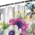 thumbnail image 4 of 36" x 72" Rustic Floral Shower Curtain Farmhouse Bloom Pattern Easy Care Machine Washable, 4 of 5