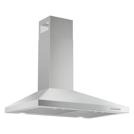 FIREGAS Range Hood with 500 CFM, 30 Inch Stainless Steel Wall Mount Kitchen Hood, Ducted/Ductless Convertible, 3-Speed Exhaust Fan, LED Light, Aluminum Filters