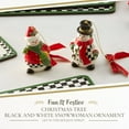 thumbnail image 2 of Christmas Tree - Black and White Figural Collection Figural Black and White Snowwoman Ornament, 2 of 7