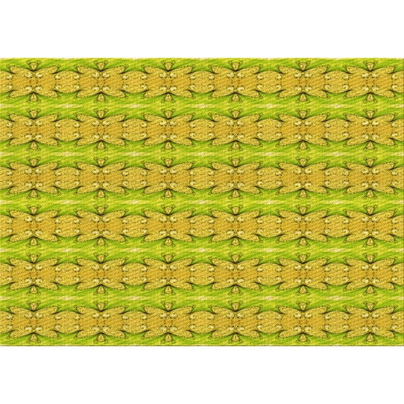 Ahgly Company Machine Washable Indoor Rectangle Transitional Dark Golden Rod Brown Area Rugs, 2' x 3'