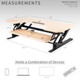 thumbnail image 6 of VIVO Light Wood Adjustable Extra Wide 42" Stand Up Desk Converter, Black Frame, 6 of 8