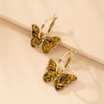 thumbnail image 4 of Hoop Dangle Earrings Butterfly  Vintage Huggie Hoop Earrings Pierced Earrings, 4 of 4