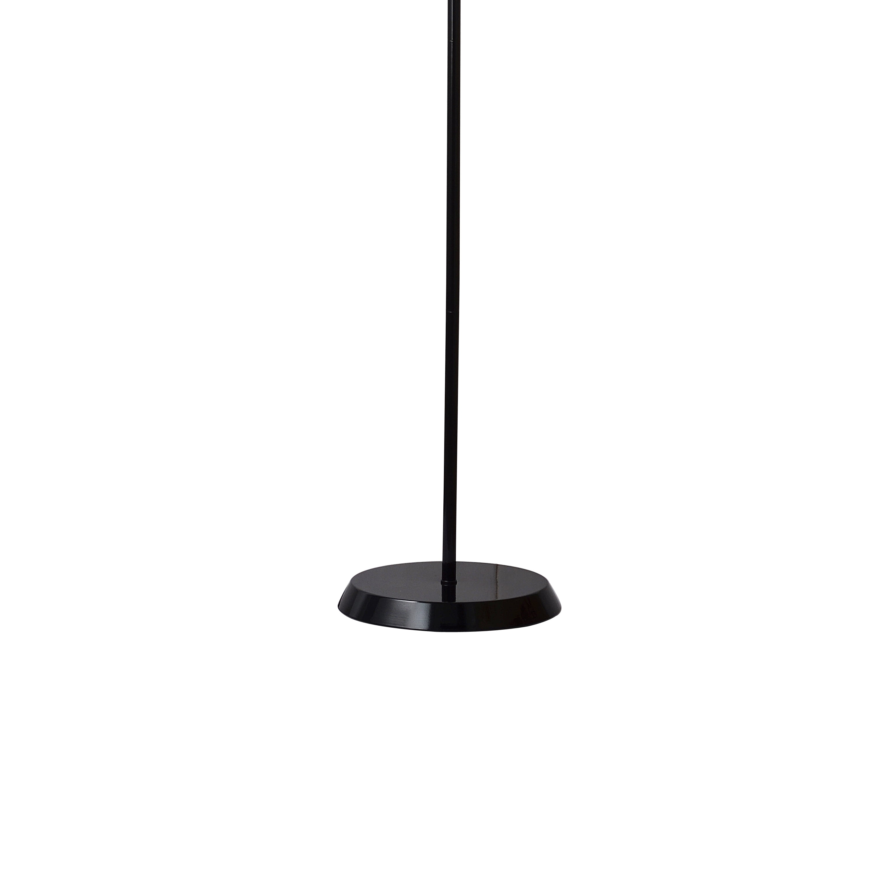 Mainstays Floor Lamp 71.0" 1-Light Modern Adjustable Head, Adjustable Height Black Floor Lamps Frosted Glass White Solid Print Bowl