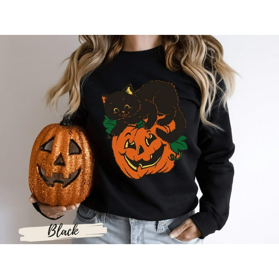 Black Cat Halloween Sweatshirt