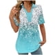 thumbnail image 1 of Tops Cortos para las Mujeres Blusas Impresas Manga Corta Turndown Collar Camiseta, Tops de Blusa para las Mujeres Casual, 1 of 4