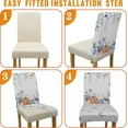 thumbnail image 5 of Thanksgiving Chair Covers Set of 4, Blue Pumpkin Pastel Color Chairs Slipcover for Dining Room,Fall Removable Washable Breathable Cover in The Kitchen Restaurant Holiday Decor, 5 of 7