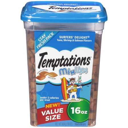 TEMPTATIONS MixUps SURFER'S DELIGHT Flavor Cat Treats, 16 Oz.