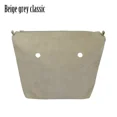 thumbnail image 1 of PU Nubuck Frosted Leather Waterproof Inner Lining Zipper Pocket for Obag Classic Mini Lining Insert for O BAG light grey classic, 1 of 6