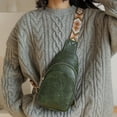 thumbnail image 6 of ibiyuan Crossbody Sling Backpack Sling Bag Retro Large Capacity Zipper Messenger Bag for Women, Fashion Solid Pattern Practical Daily Shoulder Crossbody Bag, 6 of 6