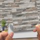 thumbnail image 1 of Adhesivo decorativo para azulejos para baño y cocina, 20 piezas de imitación de cuero, estilo ladrillo 3D, imitación de piedra, autoadhesivo impermeable D, 1 of 5