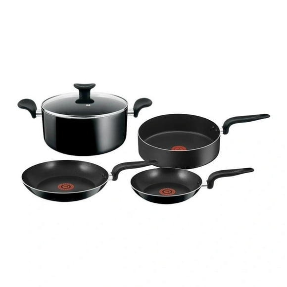 BATERIA DE COCINA T-FAL 390900 5 PIEZAS ALUMINIO ANTIADHERENTE NEGRO negro 1 T-fal 0390900