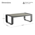 thumbnail image 4 of ReNest 4-Piece Patio Conversation Set, Aluminum Wood-Grain Outdoor Furniture with 3-Seater Sofa, Water-Repellent Olefin Cushions, 4 of 8