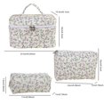 thumbnail image 2 of Organizadora Artículos Tocador Cosméticos Floral Algodón para Mujeres Y Niñas, 2 of 9