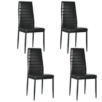 UBesGoo 4pcs Dining Room Chairs High Backrest Home Furniture Black