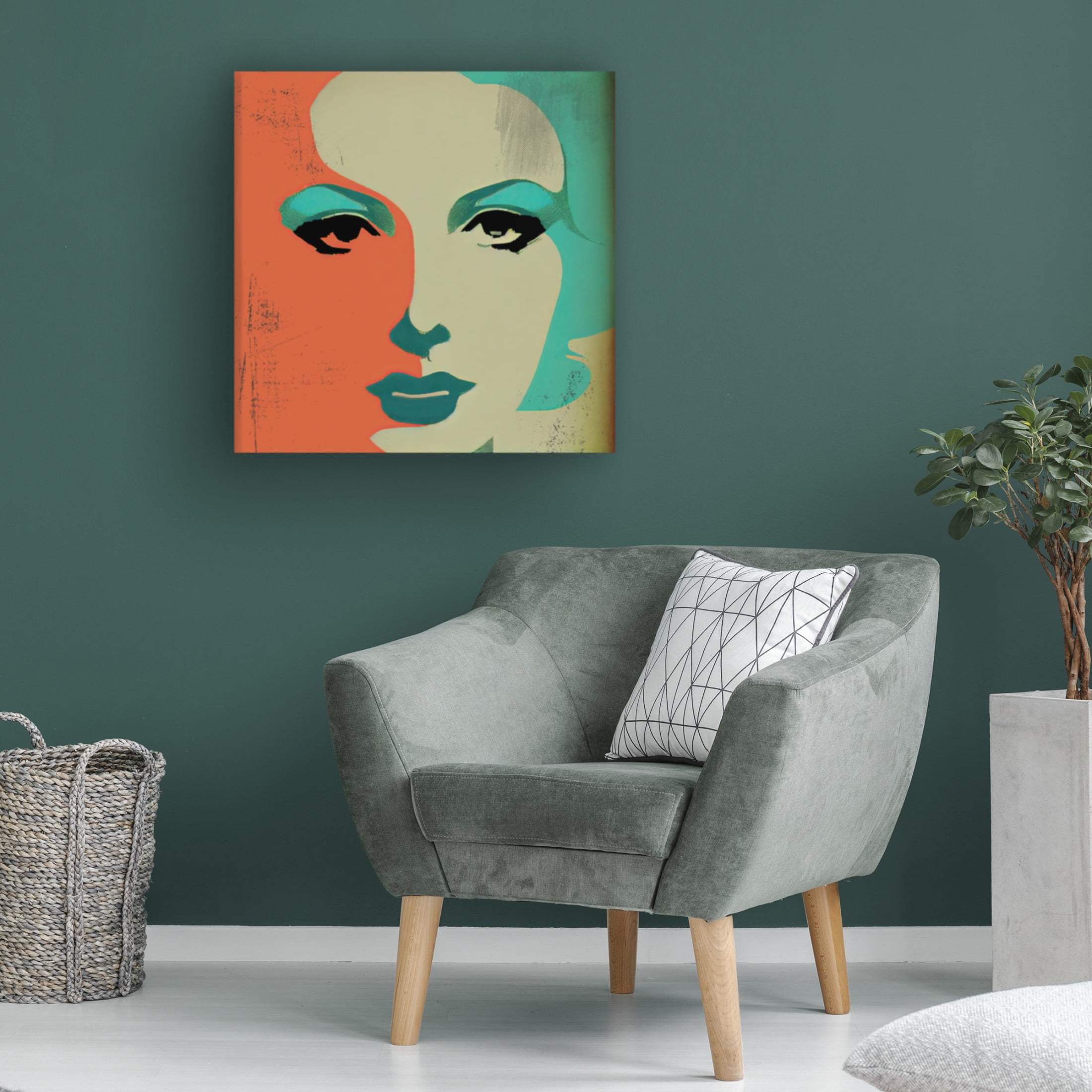 Canvas Wall Art - Sasha 'Pop Tech Glam VII' Wall Art for Living Room, Bedroom, or Office Décor by Trademark Fine Art - 14 x 14 Inches