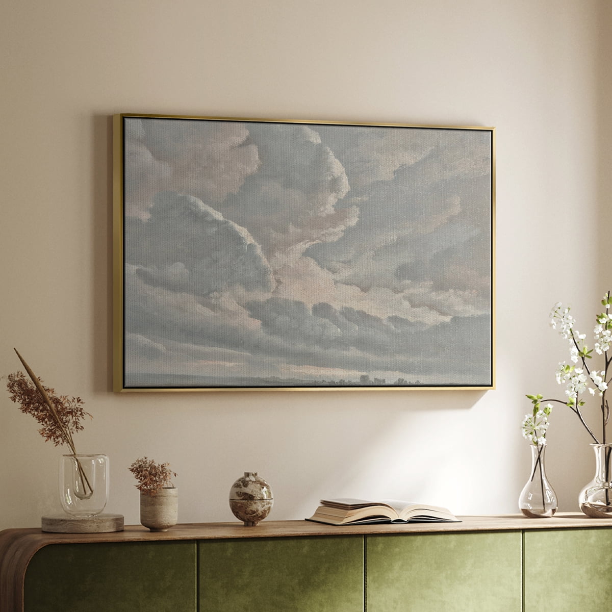 Vintage Landscape-CCXXXVI By Wexford Home Framed in Gold Wood Gallery Wrapped Canvas 17 in. x 25 in.