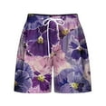 thumbnail image 4 of Puntoco Pantalones cortos casuales para mujer Pantalones cortos de vendaje con bolsillo estampado de verano para mujer, 4 of 5
