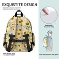 thumbnail image 4 of Sunflower Pink Pattern Cute School Backpack Bag for School with Padded Back and Adjustable Shoulder Straps 15.25"x11.5"x5.25", 4 of 4