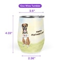 thumbnail image 5 of Cute Boxer Loves Dad Happy Father's Day 12oz Stainless Steel Wine Tumbler Insulated Cup with Lid Boxers Dog Lover Gifts Idea - 12008, 5 of 5