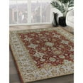 thumbnail image 3 of Ahgly Company Machine Washable Indoor Square Industrial Modern Dark Sienna Brown Area Rugs, 8' Square, 3 of 7