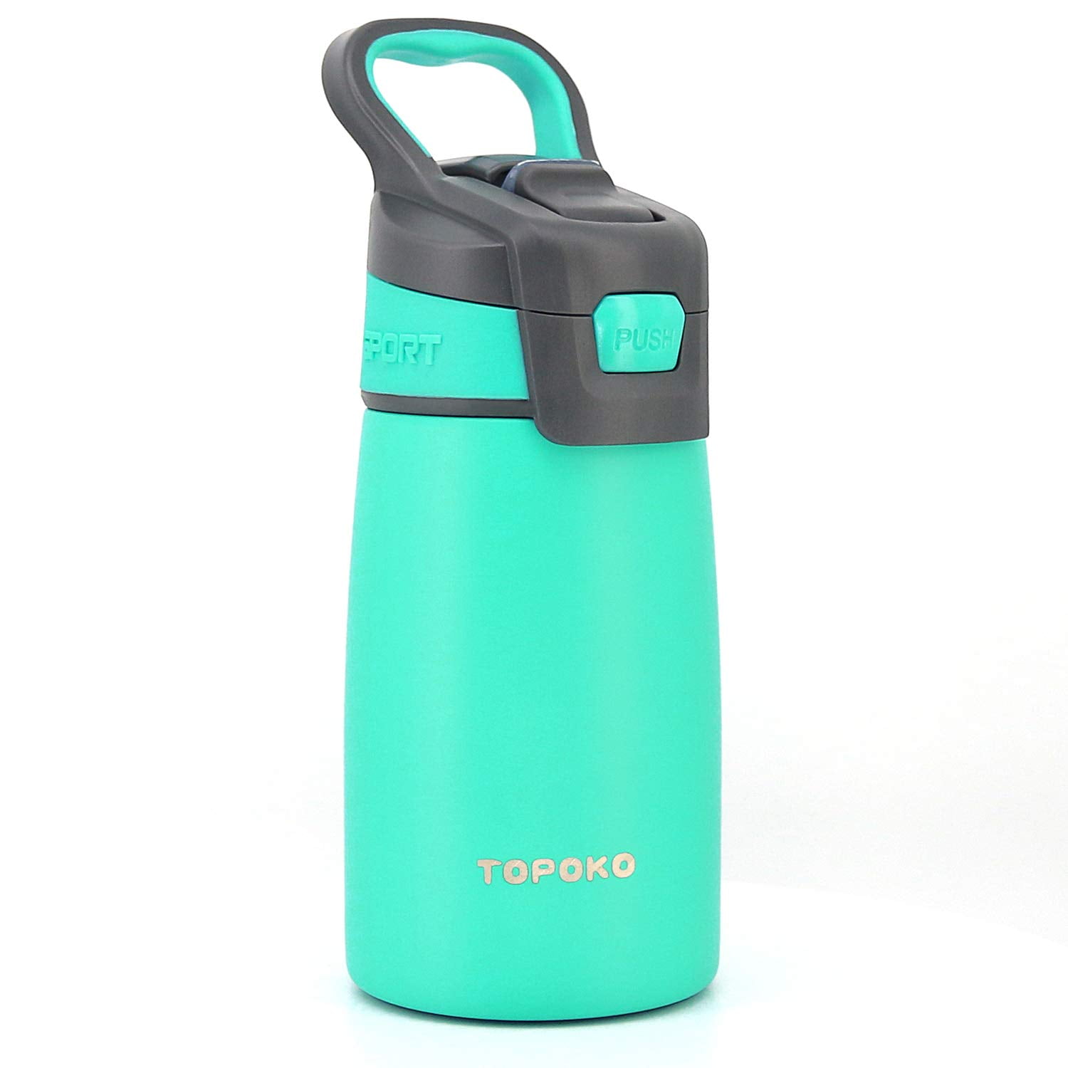 AUTO FLIP 12 OZ Stainless Steel Kids Water Bottle for Girls Double Wall Beverage Carry Kid Cup
