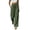 BL38_Army Green, variant on Lumtrix Cotton Linen Pants for Women Wide Leg Palazzo Pants Elastic High Waisted Summer Beach Casual Lounge Slacks with Pockets Army Green M