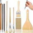 thumbnail image 1 of 9 Pcs Paint Brushes Set Different Shapes Glaze Brushes for Pottery Acrylic Watercolor Ceramic for P, 1 of 5