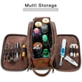 thumbnail image 2 of Water-resistant Leather Toiletry Bag For Men Large Travel Wash Bag, 2 of 5