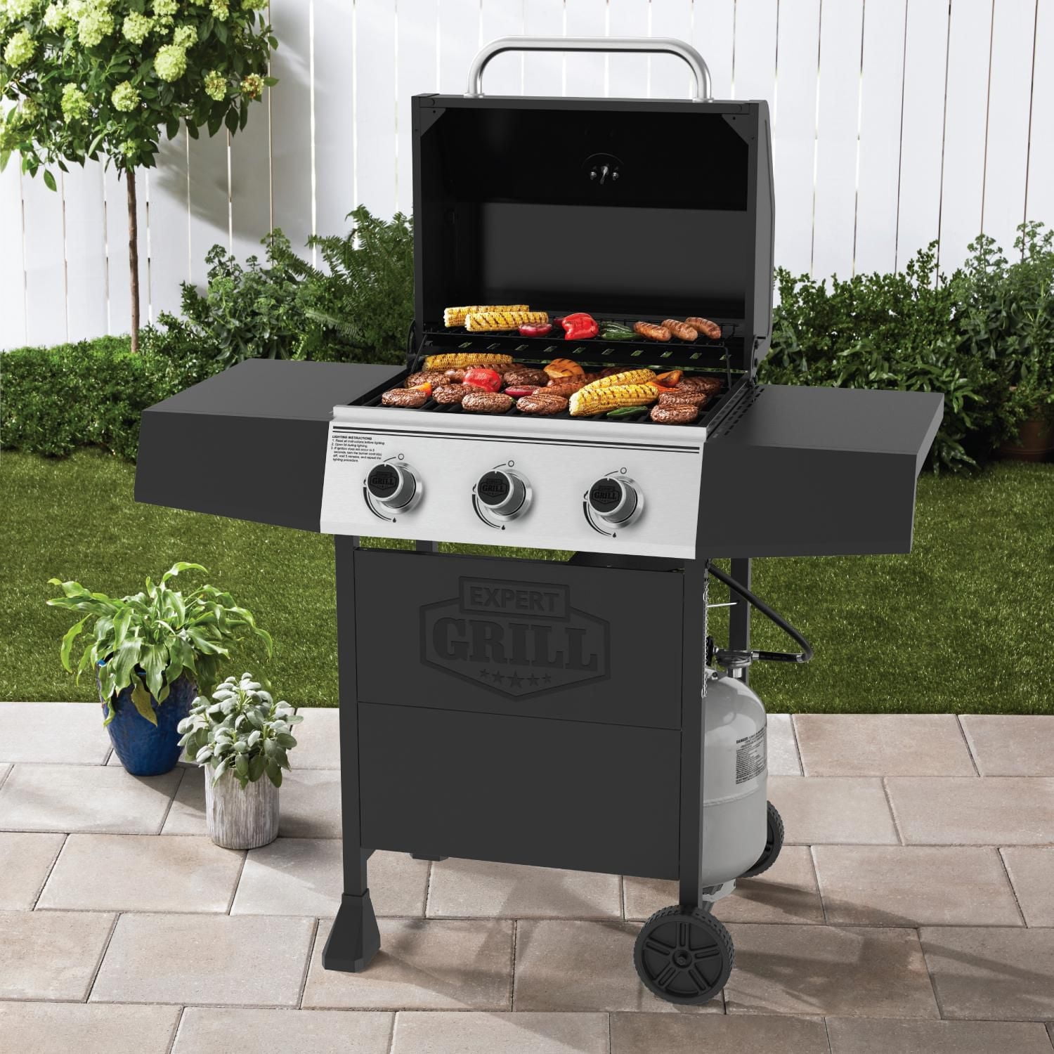 Expert Grill 3 Burner Propane Gas Grill, 30,000 BTU's